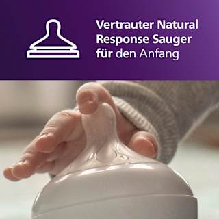 Trinklernflasche Natural Response weiß/blau, ab 6. Monat, 150 ml PHILIPS AVENT
