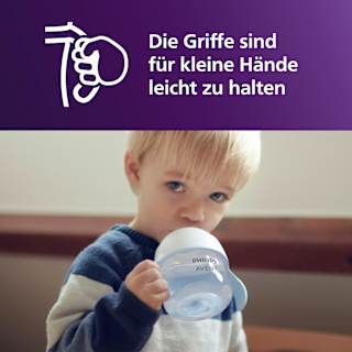 Trinklernflasche Natural Response weiß/blau, ab 6. Monat, 150 ml PHILIPS AVENT