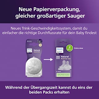 Trinksauger Natural Response Silikon, Durchflussrate 2 PHILIPS AVENT