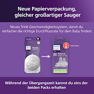 Trinksauger Natural Response Silikon, Durchflussrate 6 PHILIPS AVENT