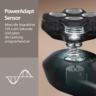Elektrischer Rasierer, Glatzenrasierer S5000 Philips