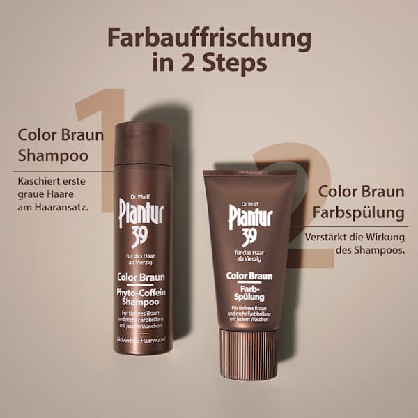 Shampoo Phyto-Coffein Color Braun Plantur 39