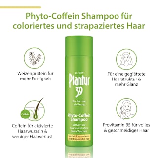 Shampoo Phyto-Coffein, coloriertes & strapaziertes Haar Plantur 39
