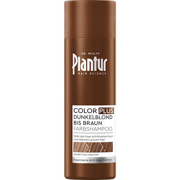 Farbshampoo Color Plus Dunkelblond bis Braun Plantur