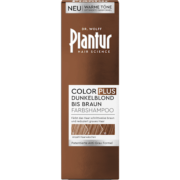 Farbshampoo Color Plus Dunkelblond bis Braun Plantur