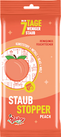 Feuchte Reinigungstücher für Möbel Peach Staubstopper Poliboy