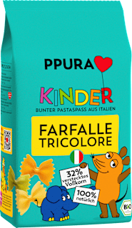 Nudeln, Farfalle tricolore für Kinder  PPURA
