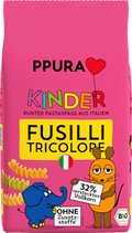 Nudeln, Fusilli tricolore für Kinder  PPURA