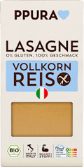 Nudeln, Lasagne aus Vollkornreis, glutenfrei PPURA