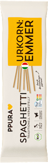 Nudeln, Spaghetti aus italienischem Emmer PPURA