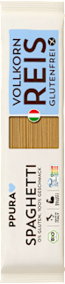 Nudeln, Spaghetti aus Vollkornreis, glutenfrei PPURA