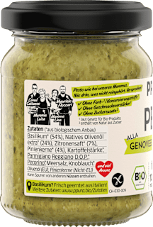 Pesto, alla Genovese mit Pinienkernen PPURA