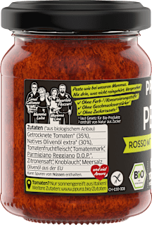 Pesto, Rosso mit 35 % getrocknete Tomaten PPURA