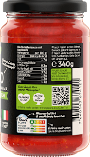Tomatensauce, Basilico, ital. Tomaten & Basilikum PPURA
