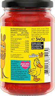 Tomatensauce, Bolognese mit Rindfleisch für Kinder PPURA