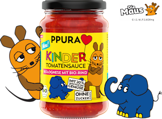 Tomatensauce, Bolognese mit Rindfleisch für Kinder PPURA