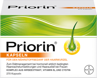 Kapseln für den Nährstoffbedarf der Haarwurzel Priorin