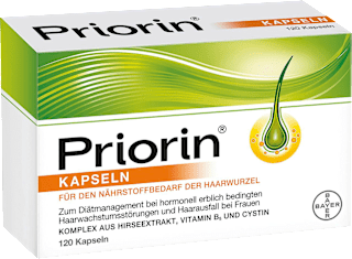 Kapseln für den Nährstoffbedarf der Haarwurzel Priorin