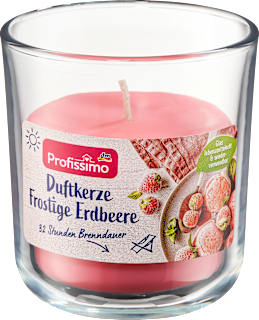 Duftkerze im Glas frostige Erdbeere Profissimo