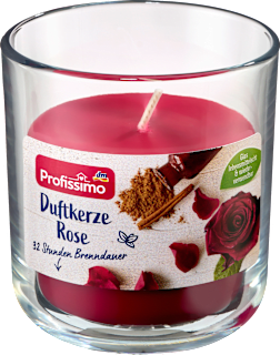 Duftkerze im Glas verführerische Rose Profissimo