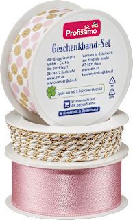 Geschenkband-Set "rose/weiß-gold  Profissimo