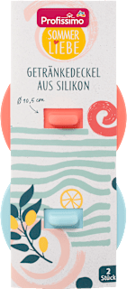 Getränkedeckel Silikon blau/rot Sommerliebe  Profissimo