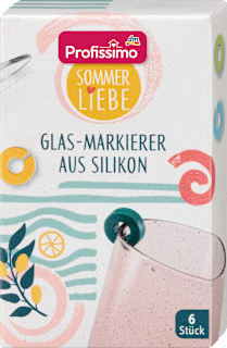 Glasmarkierer Silikon bunt Sommerliebe  Profissimo