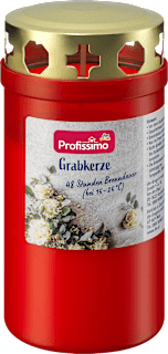 Grabkerze mit Deckel rot Profissimo