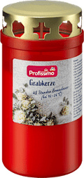 Grabkerze mit Deckel rot Profissimo