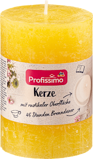 Kerze rustik 100/68 gelb Profissimo