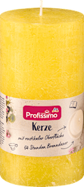 Kerze rustik 130/68 gelb Profissimo
