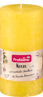 Kerze rustik 130/68 gelb Profissimo