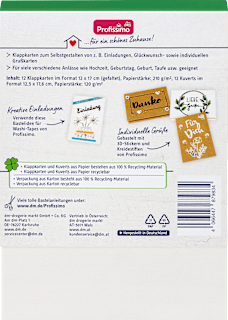Klappkarten-Set mit Kuverts aus Recycling-Material, natur/weiß Profissimo