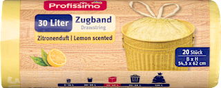 Müllbeutel 30 l mit Zugband & Zitrusduft Profissimo