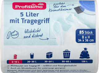 Müllbeutel 5 l mit Tragegriff Profissimo