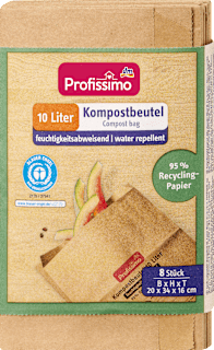 Müllbeutel Recycling 10L Kompostbeutel, feuchtigkeitsabweisend  Profissimo