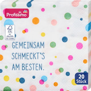 Serviette "Gemeinsam schmeckt's am Besten" 33x33cm Profissimo