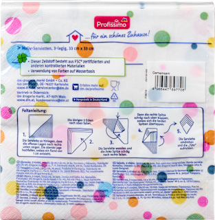 Serviette "Gemeinsam schmeckt's am Besten" 33x33cm Profissimo