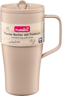 Thermo-Becher mit Trinkhalm 600 ml Profissimo