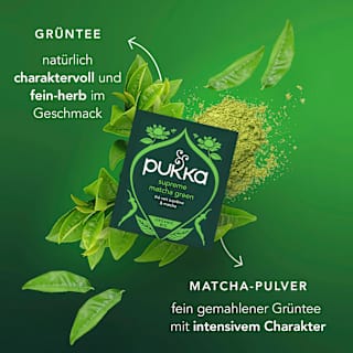 Grüner Tee "Supreme Matcha Green" mit Grüntee & Matcha (20 Beutel) pukka