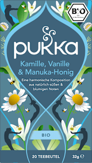 Kräutertee Kamille, Vanille & Manuka-Honig (20 Beutel) pukka