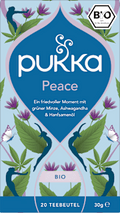 Kräutertee "Peace" mit Grüner Minze, Ashwagandha & Hanföl (20 Beutel) pukka