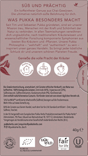 Kräutertee "Vanilla Chai" mit Zimt, Ingwer & Vanille (20 Beutel) pukka