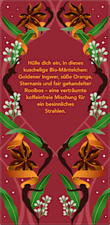 Kräutertee "Winterfreude" mit Ingwer, Rooibos, Orange & Sternanis (20 Beutel) pukka