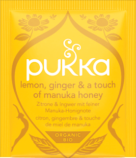 Kräutertee Zitrone & Ingwer mit Manuka-Honignote (20 Beutel) pukka
