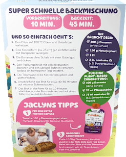 Backmischung Bluey Bananenbrot Hafer & Dinkel ab 3 Jahren pumpkin organics