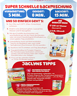 Backmischung Bluey Pizzateig Dinkel ab 3 Jahren pumpkin organics