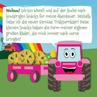 Kindersnack Gemüse Traktorräder Erbsen & Mais, ab 12. Monaten pumpkin organics