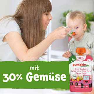 Quetschie Birne, Erdbeere, Süßkartoffel, Rote Beete, Banane & Hafer, ab 6 Monaten pumpkin organics