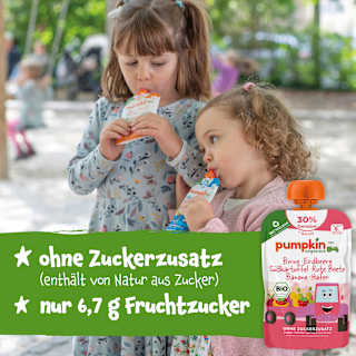Quetschie Birne, Erdbeere, Süßkartoffel, Rote Beete, Banane & Hafer, ab 6 Monaten pumpkin organics